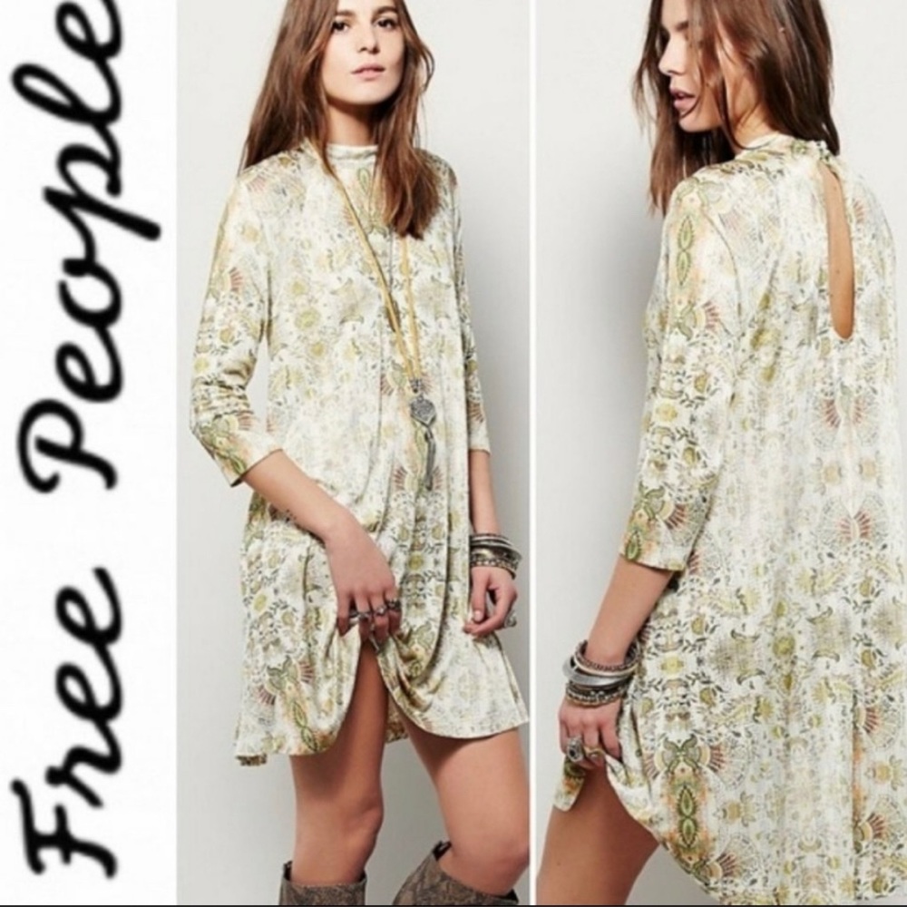 Free People New Romantics Fiesta Floral Trapeze dress
